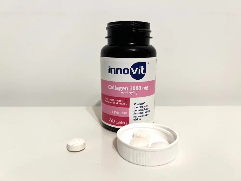 Innovit collagen 1000mg vendu Action test et avis un produit petit prix n'offrant aucune garantie goût ingestion conservation