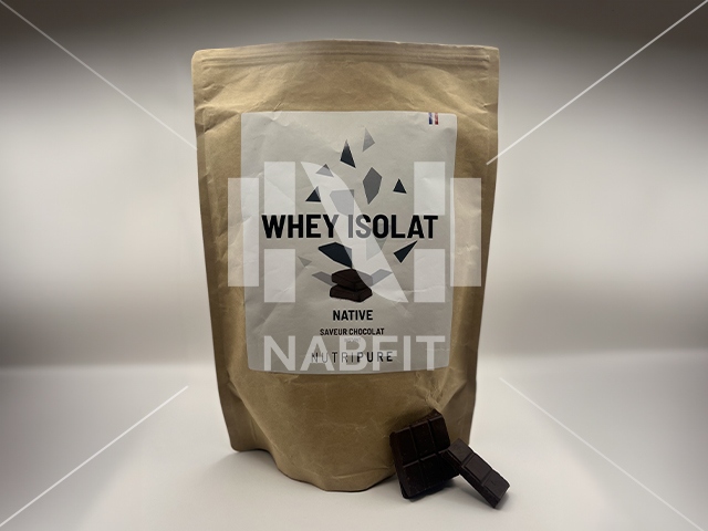 Un paquet de « Whey Isolat » Nutripure testé sur NabFit.fr