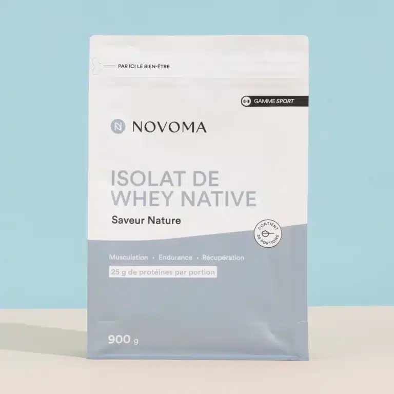 Photo de l'isolat de whey native de la marque Novoma