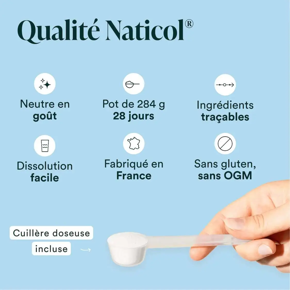 Illustration du collagène marin en poudre de la marque de compléments alimentaires Novoma