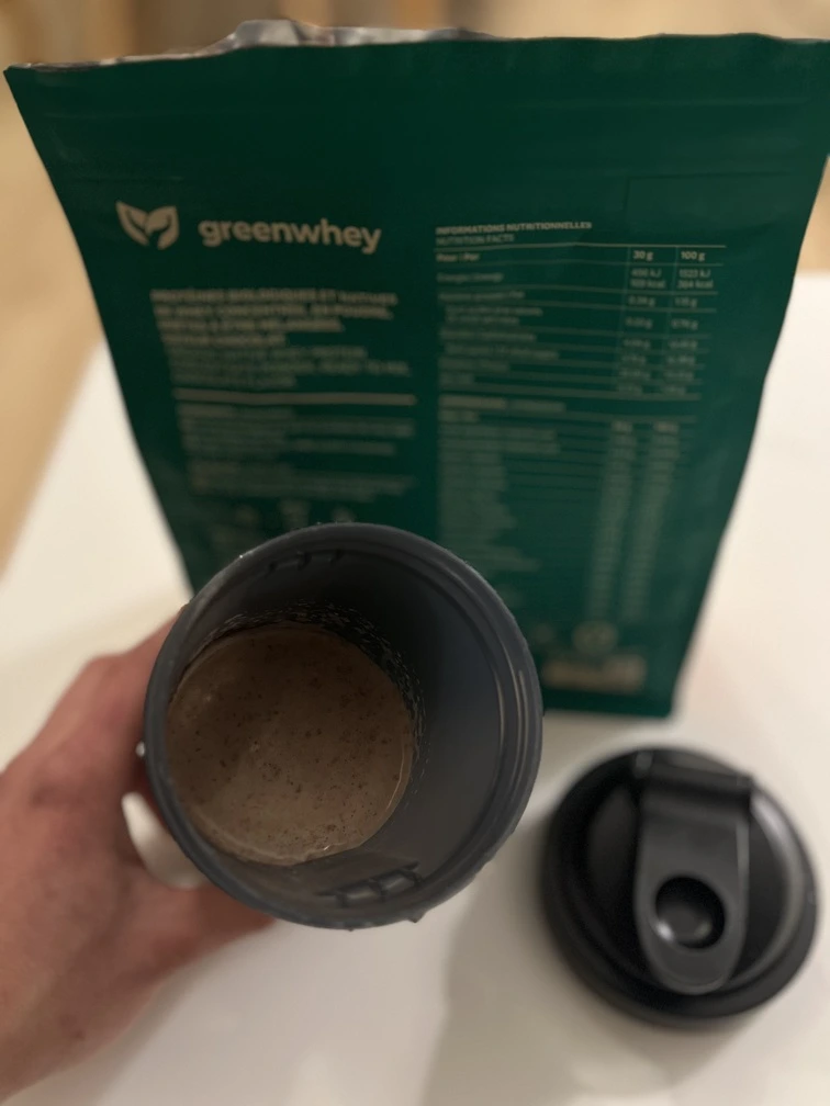 Concentre de whey GreenWhey que demander de plus mon test et avis gout miscibilite conservation apres melange