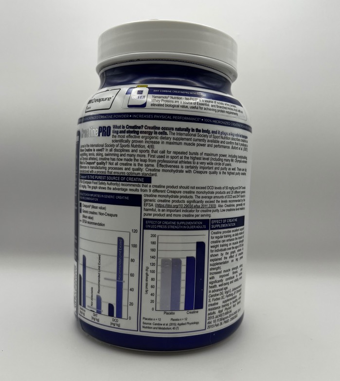Photo personnelle NabFit.fr montrant l'importance d'utiliser de la créatine monohydrate Creapure® comme la CreatinePRO Yamamoto Nutrition