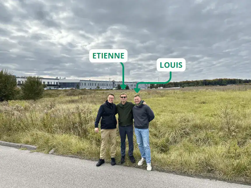 Photo des deux fondateurs de la marque GreenWhey, Louis Bertolini et Étienne Gelas
