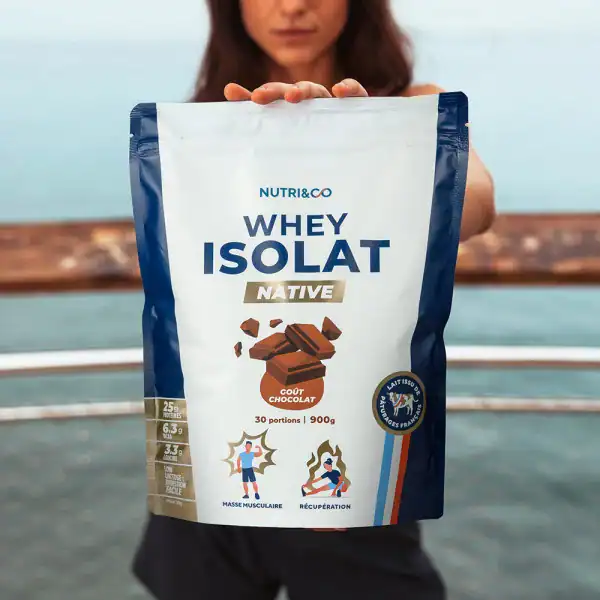 Whey Isolat NutriCo chocolat produit illustration