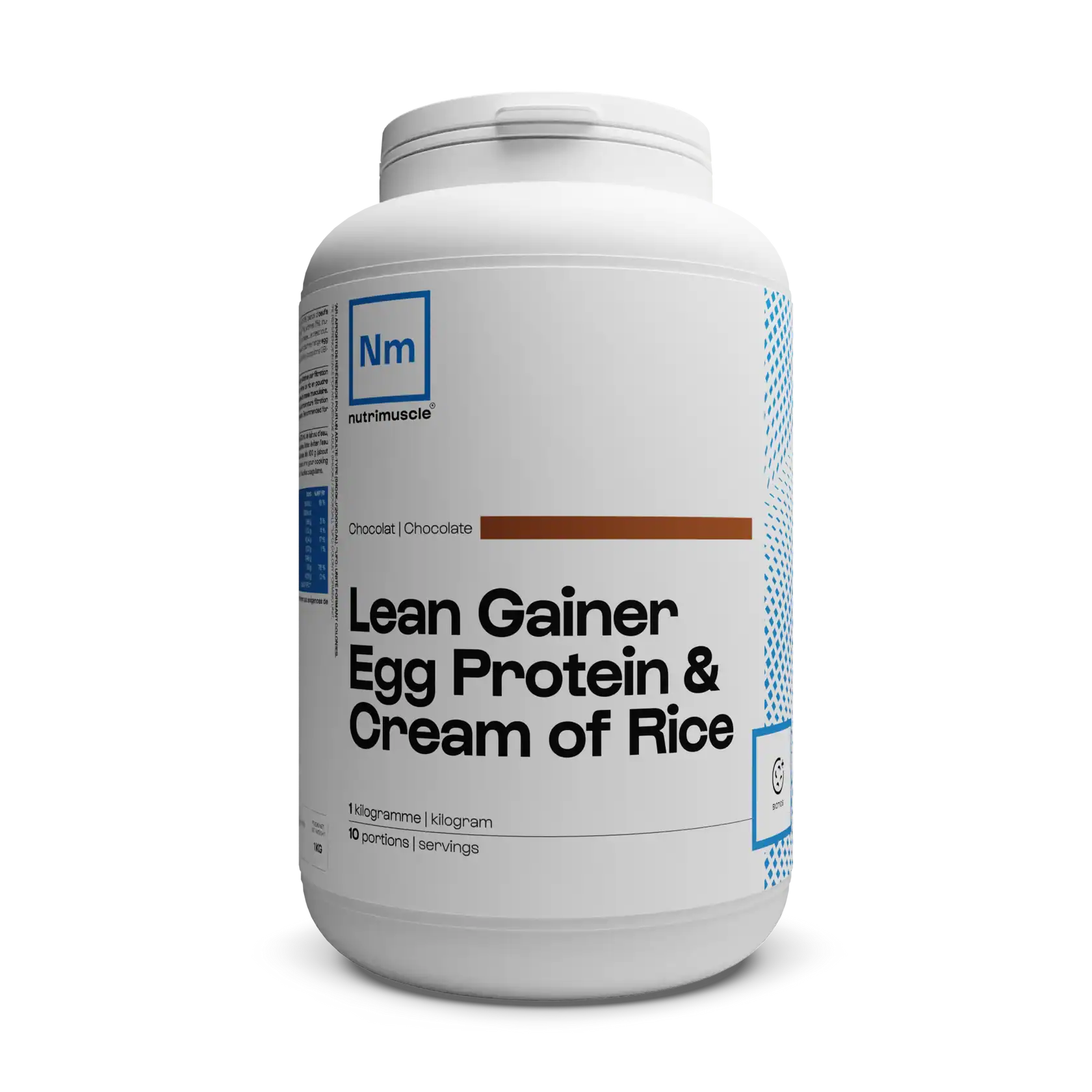Lean Gainer Egg Protein Cream of Rice Nutrimuscle gout chocolat
