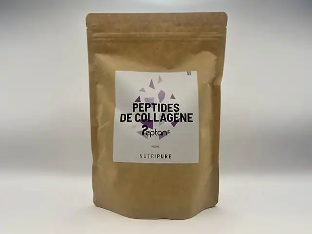 Photo personnelle NabFit.fr du sachet de Peptides de Collagène de la marque de compléments alimentaires Nutripure