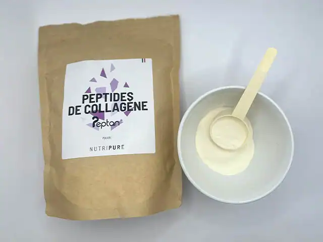Photo personnelle NabFit.fr des peptides de collagène Nutripure, prêts à être consommés