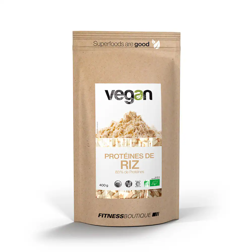 Proteines de riz 83 cru et bio Fitness Boutique