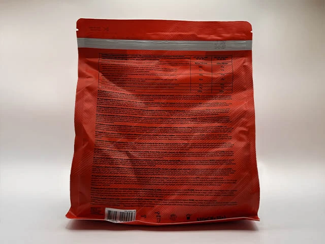 Whey Protein Accelerate Nutrition avis et test composition ingrédients Photo personnelle NabFit.fr du dos du sachet de Whey Protein de la marque de compléments alimentaires Accelerate Nutrition