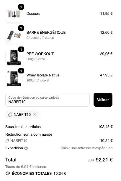 Demonstration code promo NabFit.fr marque Broadwhey Nutrition
