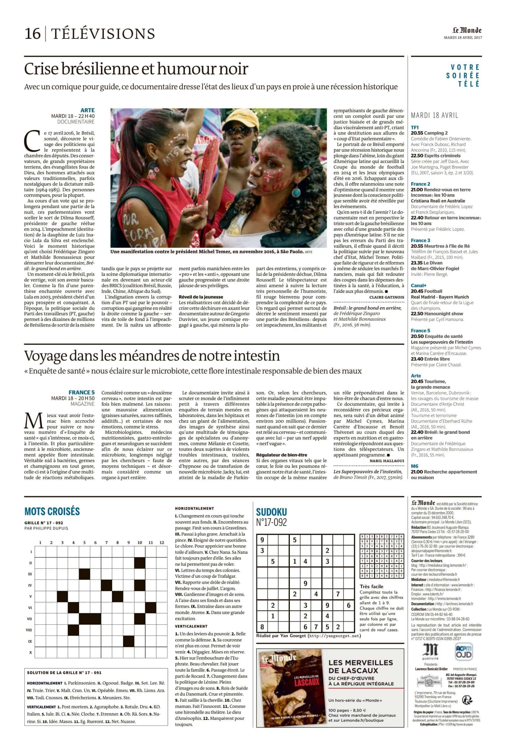 Le Monde - 18 avril 2017