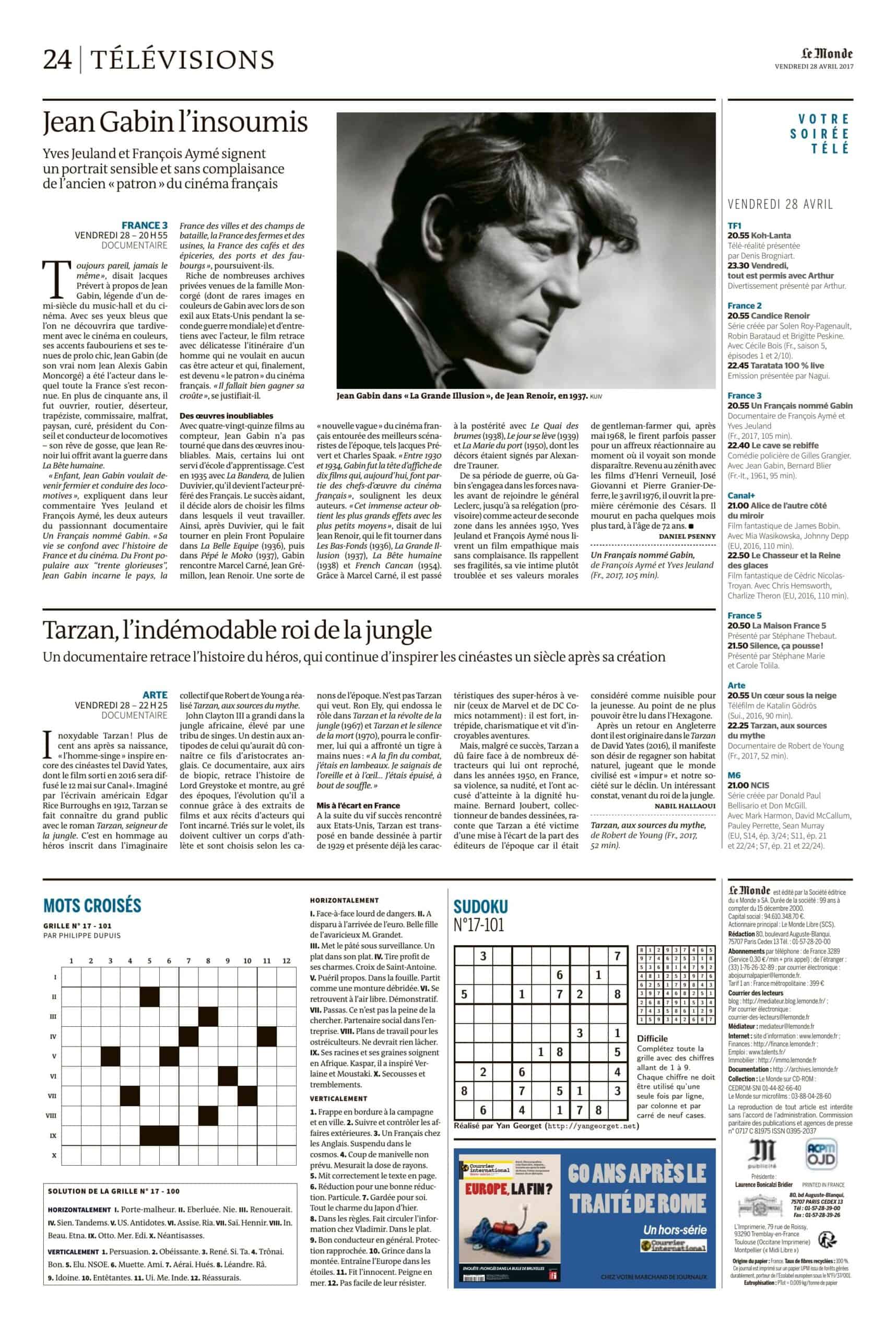 Le Monde - 28 avril 2017