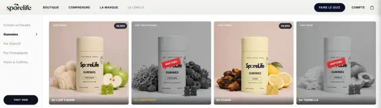 Avis SporeLife nouvelle reference champignons adaptogenes limites ruptures de stock repetees