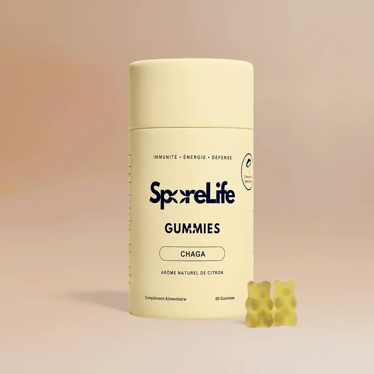 Gummies Chaga Immuno SporeLife — complément alimentaire immunité et antioxydants