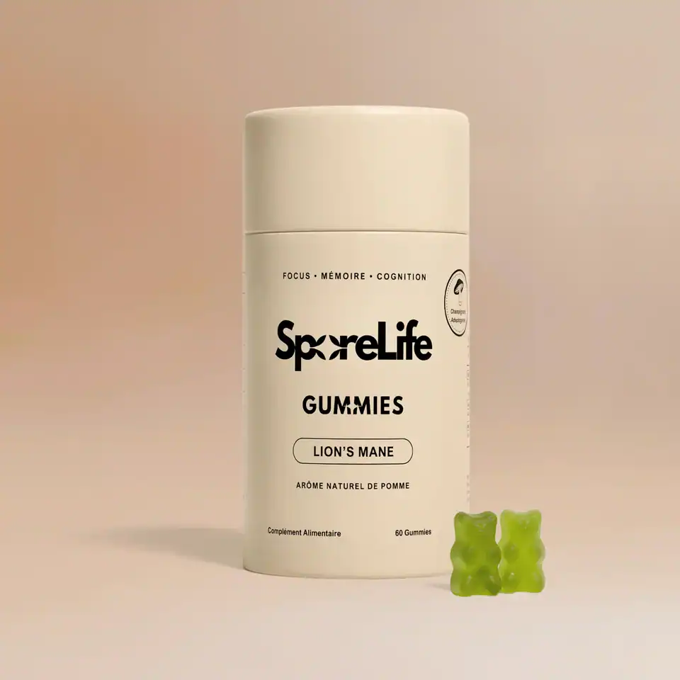 Gummies Lion's Mane Focus SporeLife — complément alimentaire mémoire et concentration