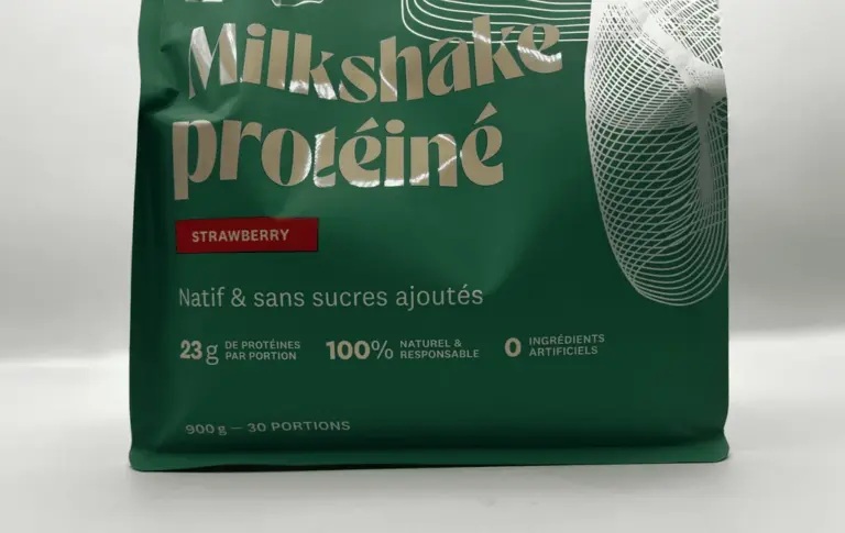 Milkshake protéiné GreenWhey vous allez apprécier protéine test avis complets composition Photo personnelle NabFit.fr du paquet de Milkshake Protéiné GreenWhey en gros plan