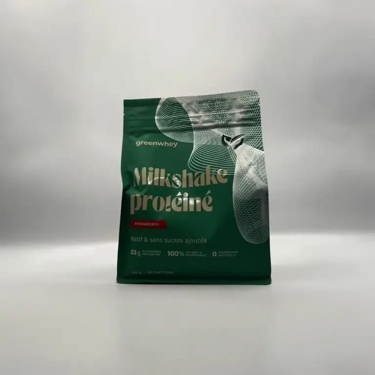 Milkshake protéiné GreenWhey vous allez apprécier protéine test avis complets efficacité effets ressentis Photo personnelle NabFit.fr du paquet de Milkshake Protéiné GreenWhey, en plan large